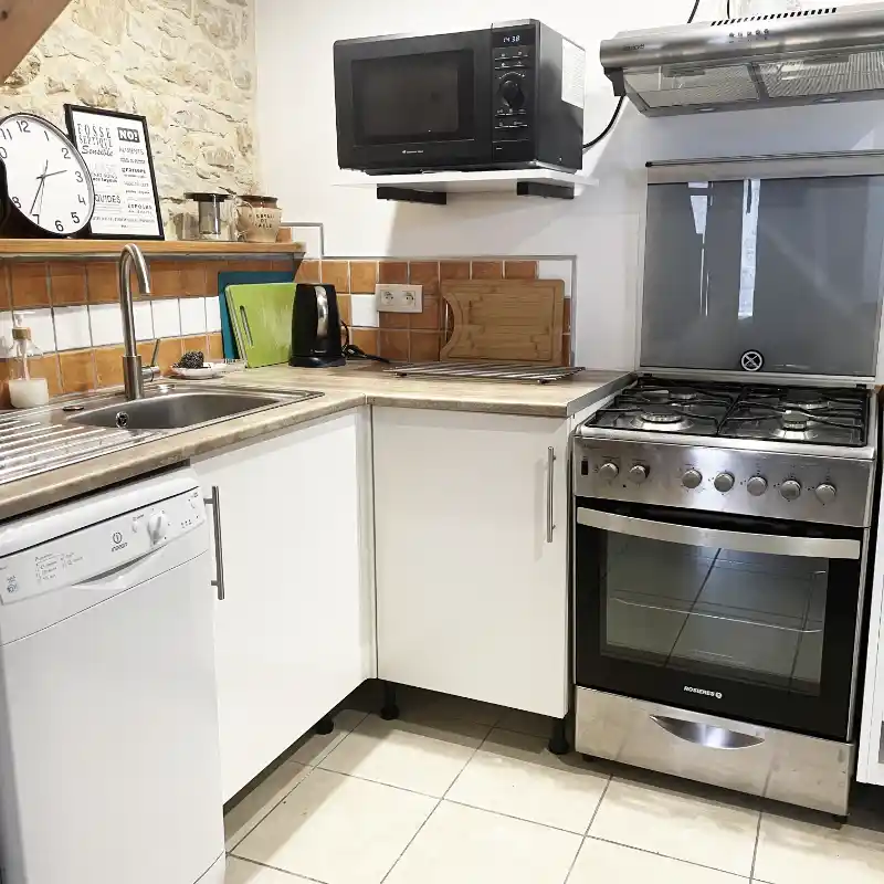 La Croix Liaud - Gîte 6 personnes en Vendée Marais-poitevin - Cuisine tout équipée du gîte Aloé