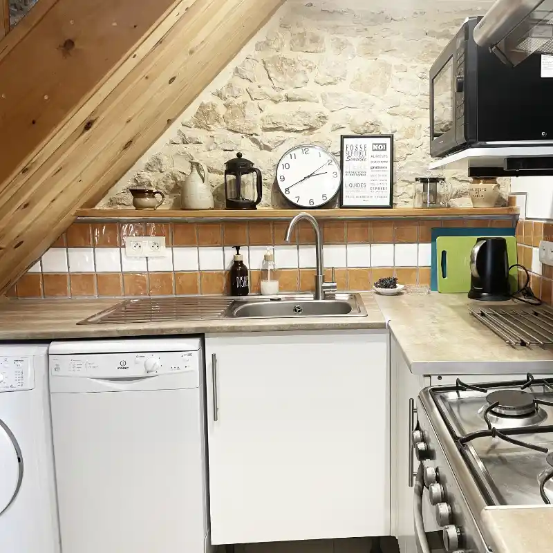 La Croix Liaud - Gîte 6 personnes en Vendée Marais-poitevin - Cuisine tout équipée du gîte Aloé